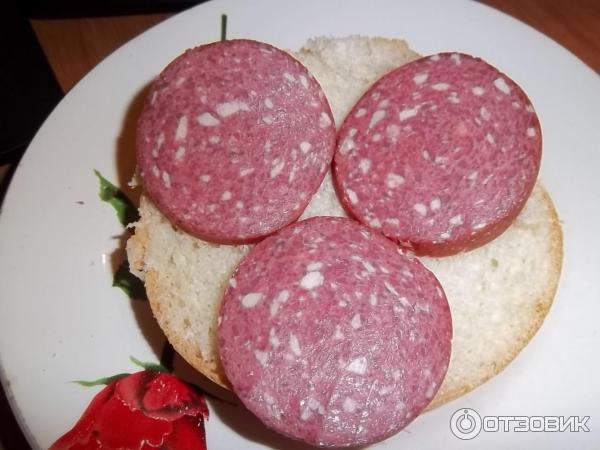 Колбаса варено-копченая Сервелат Европейский Дубки Саратовская область фото