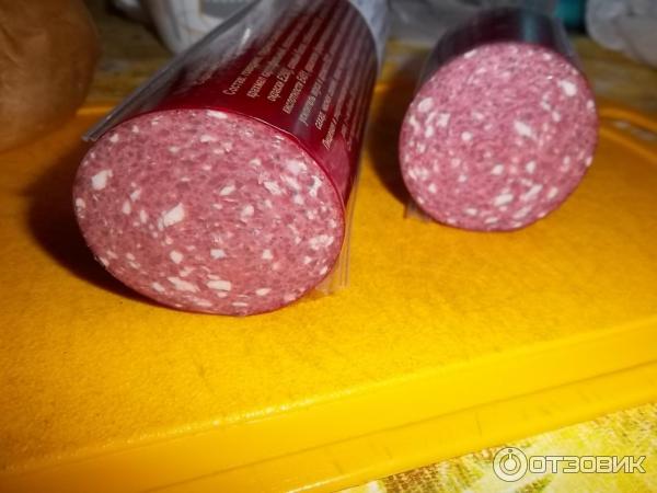 Колбаса варено-копченая Сервелат Европейский Дубки Саратовская область фото