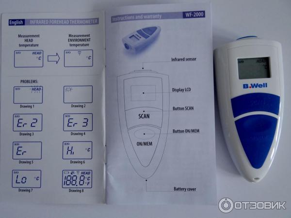 B well как поменять батарейки Отзыв о Термометр инфракрасный B.Well WF-2000 То врёт, то нет + тонкости измерен