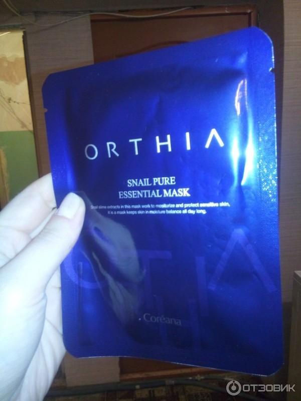 Тканевая маска с секретом улитки Orthia Snail Pure Essential Mask фото