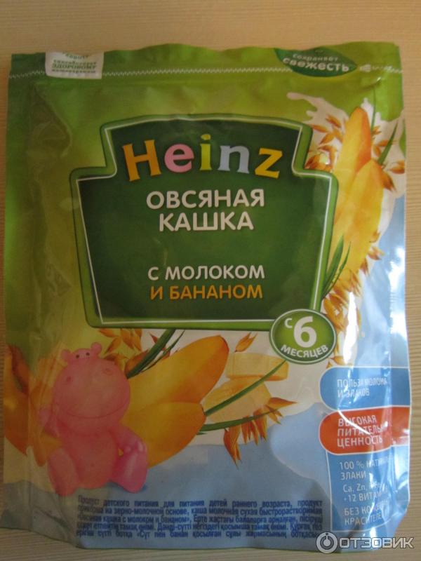 Овсяная каша с молоком и бананом Heinz фото