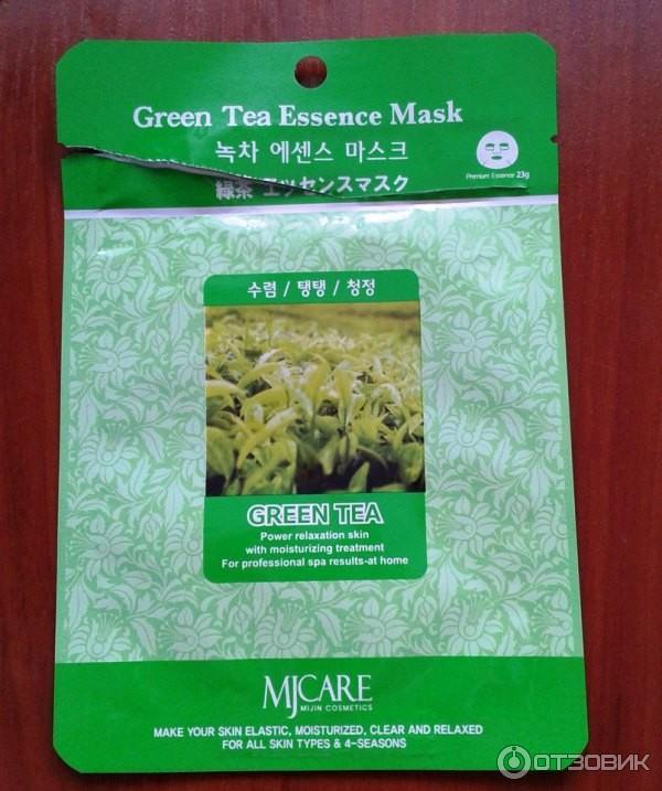 Маска тканевая Mijin зеленый чай Green Tea Essence Mask фото