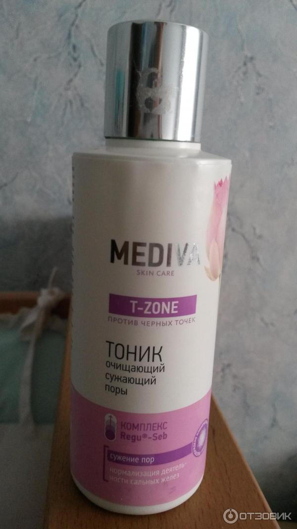 Тоник для лица очищающий, сужающий поры Mediva T-Zone против черных точек фото