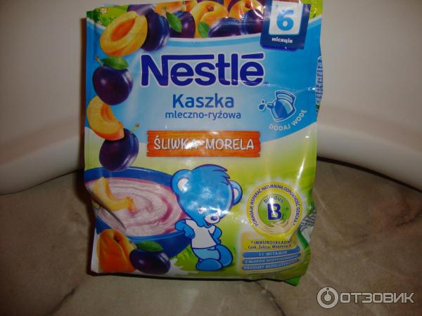 Молочная каша Nestle Рисовая со сливой и абрикосом фото