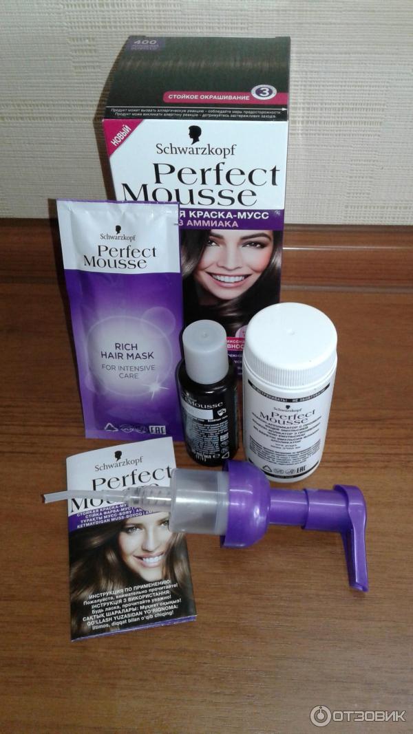 Краска для волос Schwarzkopf Perfect Mousse холодный эспрессо (400 номер) фото