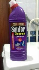 Санитарно-гигиенический гель Sanfor Chlorum для ванн и унитазов фото