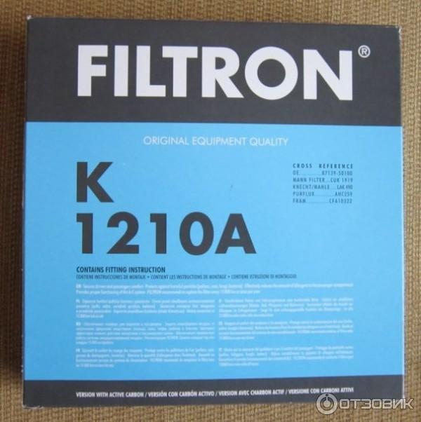 Фильтр салона угольный Filtron K1210A фото