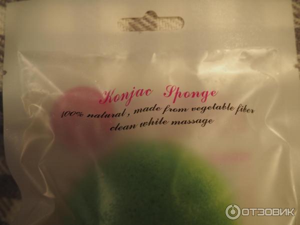 Спонж для умывания из конняку Hubei Yizhi Konjac Biotechnology Konjac Sponge фото