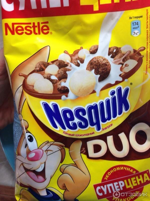 Готовый завтрак Nesquik Duo Nestle c витамином D фото