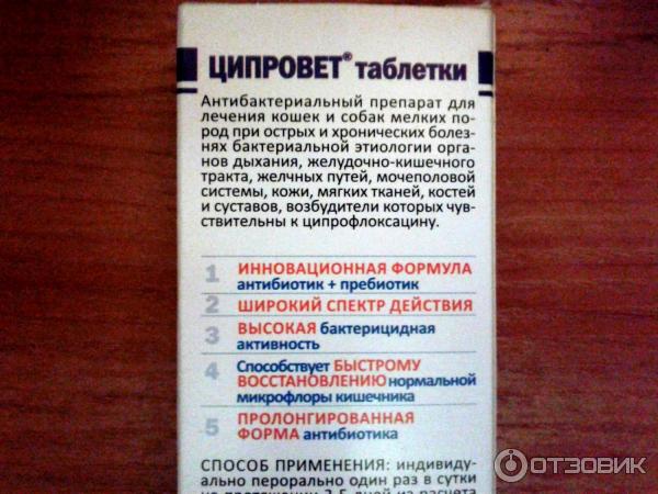 Ципровет таблетки для кошек