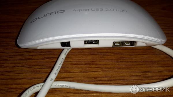 Внешний USB2.0 HUB 4-port Qumo без блока питания фото