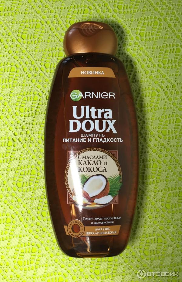 Шампунь для волос Garnier Ultra Doux Питание и гладкость с маслами какао и кокоса фото