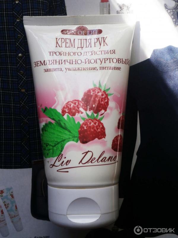 Крем для рук тройного действия Sun of life, землянично-йогуртовый фото