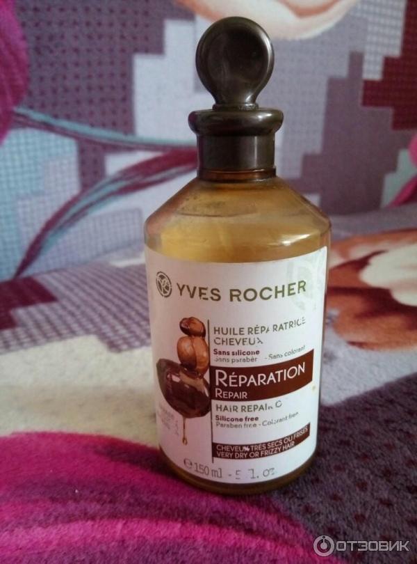 Масло для восстановления волос Yves Rocher Soin Vegetal Capillaire с маслами бабассу, жожоба и макадамии фото