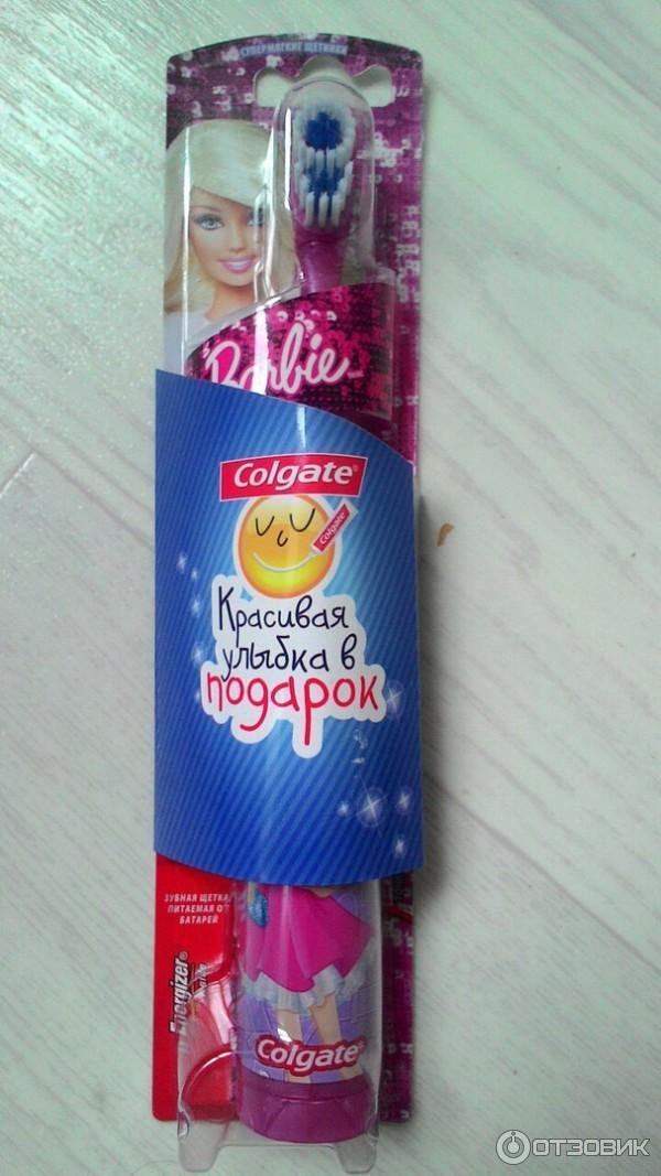 Детская электрическая зубная щетка Colgate Barbie фото