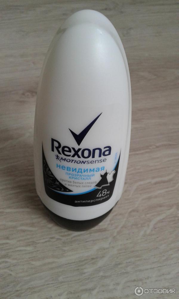 Антиперспирант шариковый Rexona Motionsense невидимая Прозрачный кристалл против белых следов и желтых пятен фото