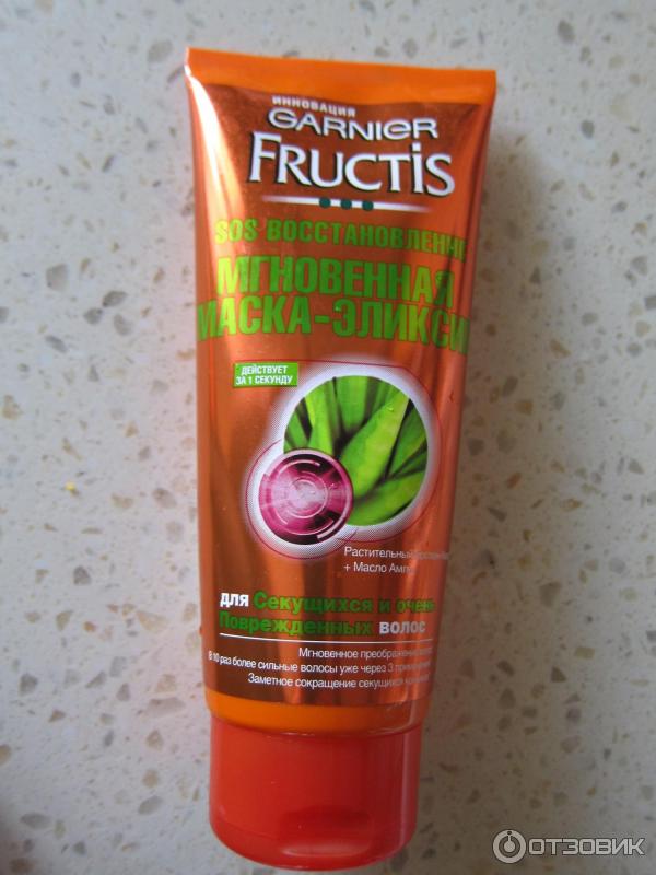 Мгновенная маска-эликсир Garnier Fructis SOS восстановление фото