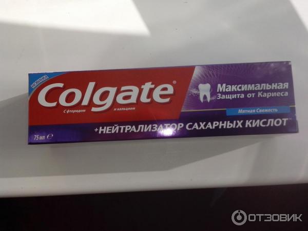 Зубная паста Colgate Максимальная защита от кариеса с фтором и кальцием + нейтрализатор сахарных кислот фото