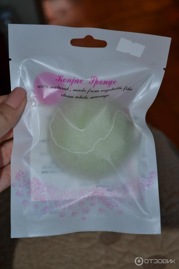 Спонж для умывания из конняку Hubei Yizhi Konjac Biotechnology Konjac Sponge фото