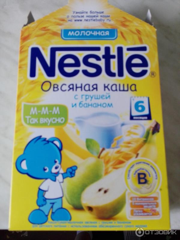 Каша овсяная Nestle с грушей и бананом фото