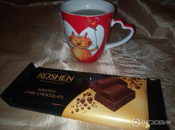 Шоколад Roshen Aerated dark chocolate фото