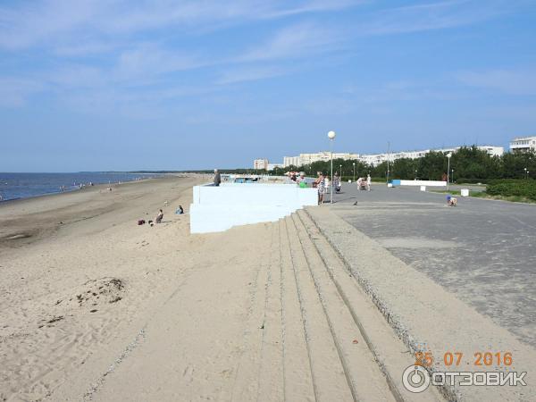 Пляж Белого моря на острове Ягры, Северодвинск.