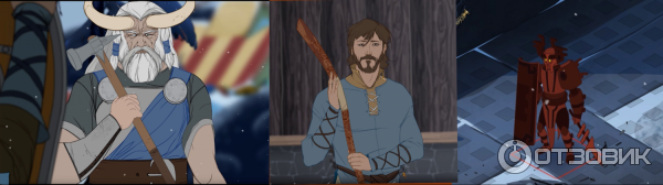 Скриншот из игры The Banner Saga - Варл, Человек, Драг