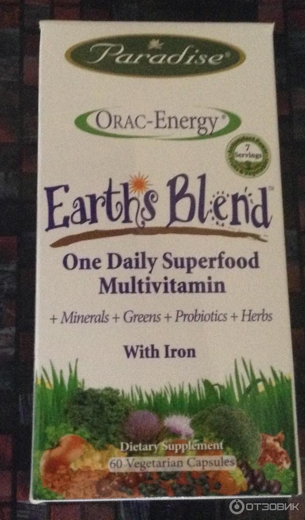 orac-energy earths blend one daily superfood multivitamin with iron