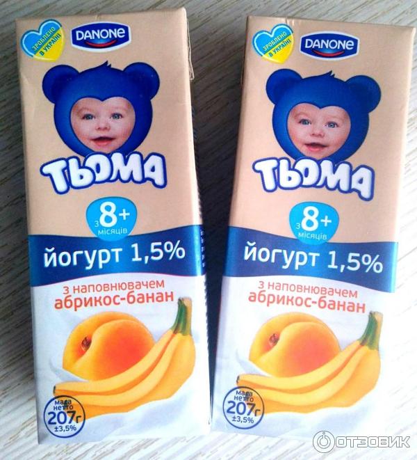 Детский питьевой йогурт Danone Тема Абрикос-банан 2,8% фото