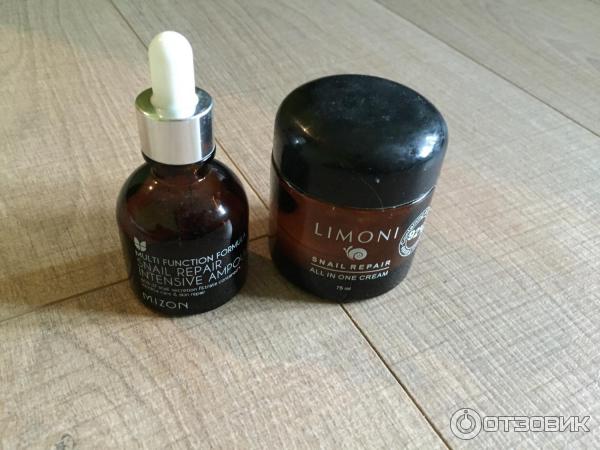 Крем для лица восстанавливающий с экстрактом слизи улитки Limoni Snail Repair All in One Cream фото