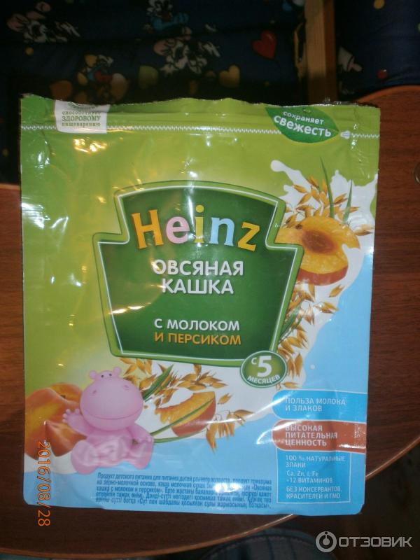 Овсяная кашка Heinz с персиком и молоком фото