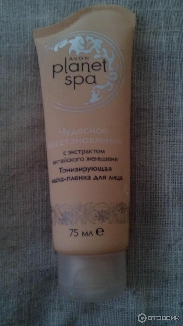 Тонизирующая маска-пленка для лица с экстрактом китайского женьшеня Avon Planet Spa Чудесное восстановление фото