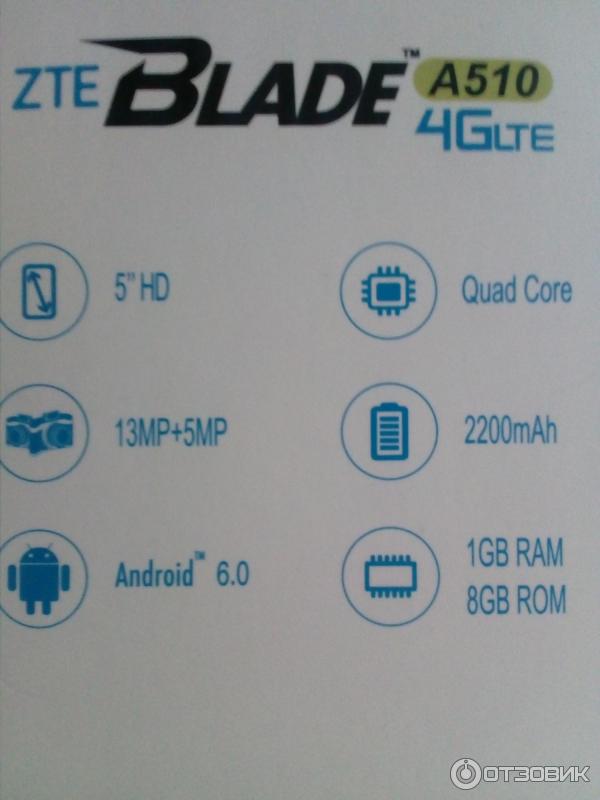 Смартфон ZTE Blade A510 фото