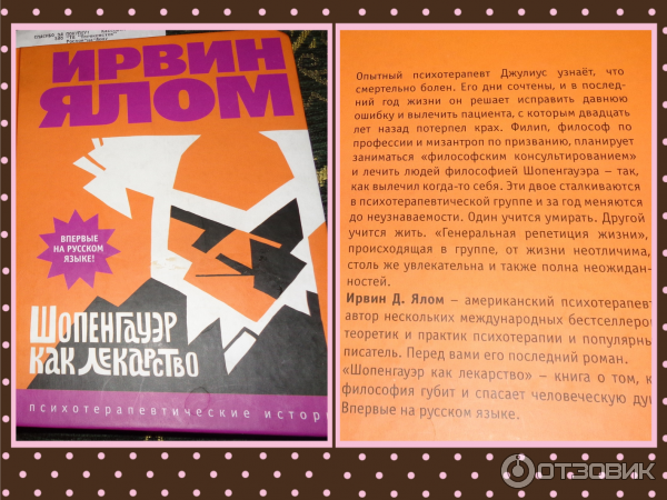 Книга Шопенгауэр как лекарство - Ирвин Ялом фото