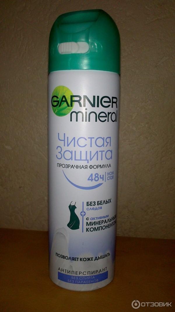 Garnier mineral Чистая Защита 48 часов Без белых следов С активным минеральным компонентом фото