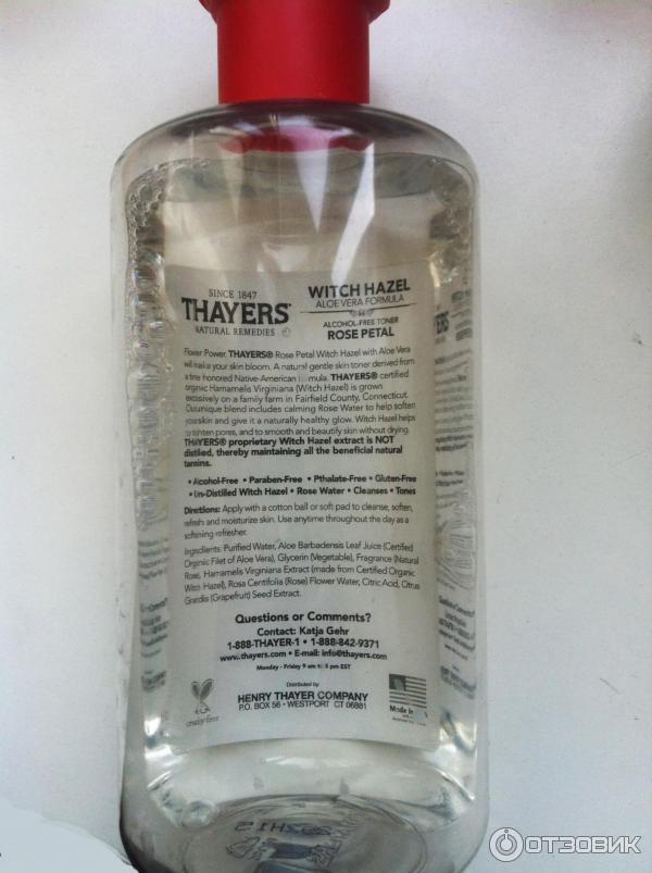 Тоник Thayers, Natural Remedies Witch Hazel Aloe Vera Formula Alcohol-Free Toner Rose Petal фото