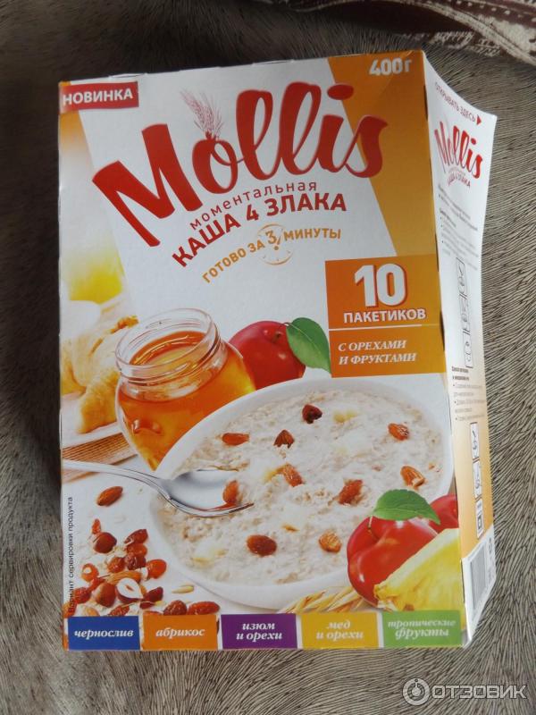 Моментальная каша Mollis 4 злака фото