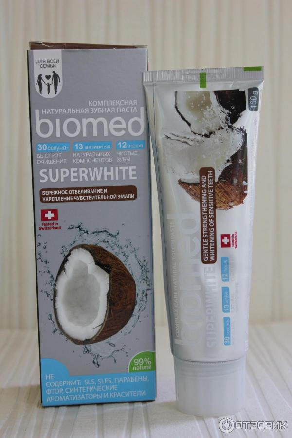 Зубная паста Biomed Superwhite с экстрактом кокоса фото