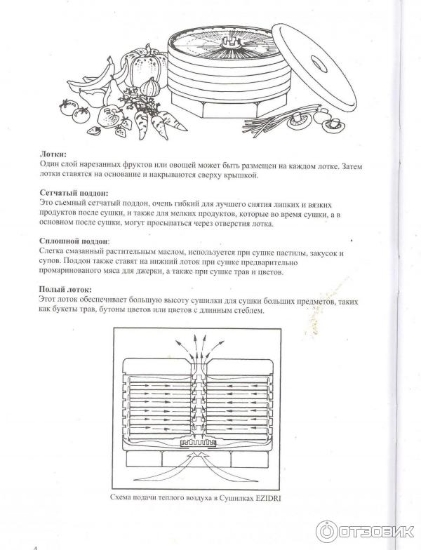 Сушилка для овощей, фруктов, мяса Ezidri FD1000 фото