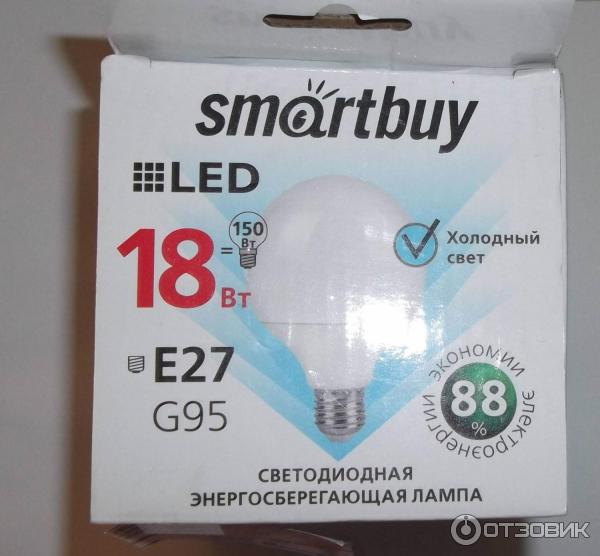 Лампа светодиодная SmartBuy SBL-G95-18-40K-E27