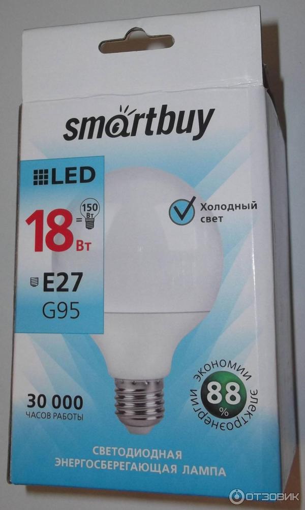 Лампа светодиодная SmartBuy SBL-G95-18-40K-E27