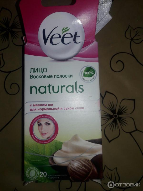 Восковые полоски Veet Naturals для лица фото