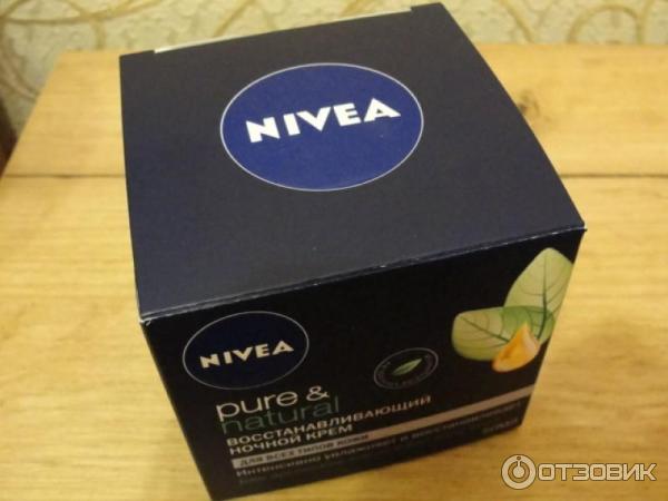 Восстанавливающий ночной крем для лица Nivea Visage Pure & Natural фото