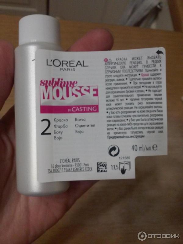 Краска-мусс для волос L'Oreal Paris Sublime Mousse фото