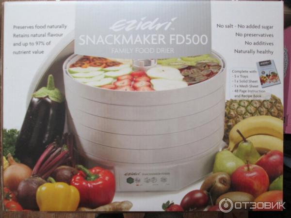 Сушилка для овощей, фруктов и мяса Ezidri Snackmaker FD500 фото