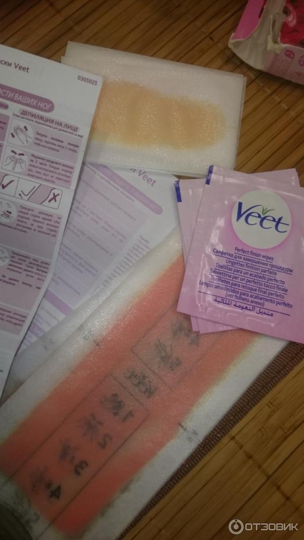 Восковые полоски Veet с технологией быстрого захвата волосков фото