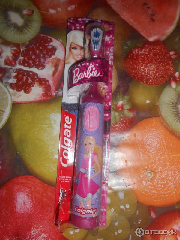 Детская электрическая зубная щетка Colgate Barbie фото