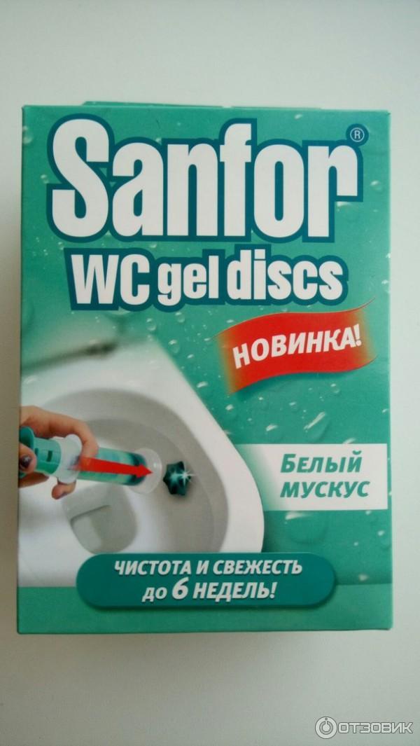 Гелевый очиститель унитаза Sanfor WC Gel Discs фото