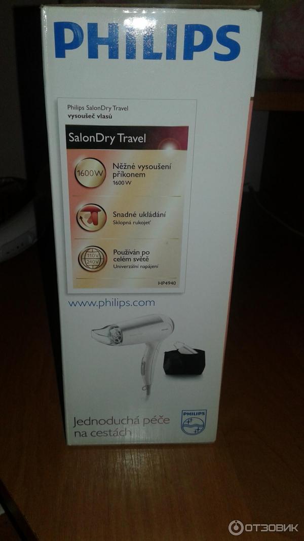 Фен Philips HP4940 00 SalonDry Travel коробка