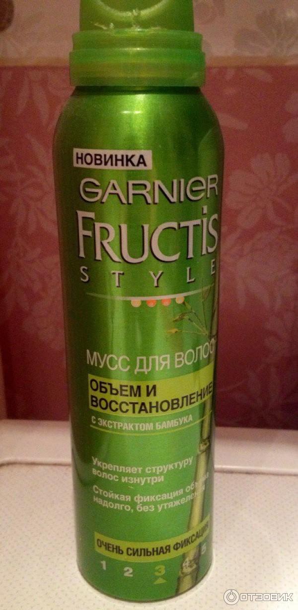 Мусс для волос Garnier Fructis Объем и восстановление с экстрактом бамбука фото